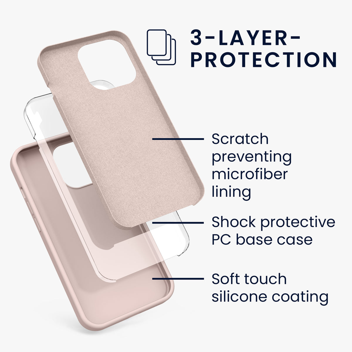 kwmobile Handyhülle für iPhone 13 Pro Case - kabelloses Laden