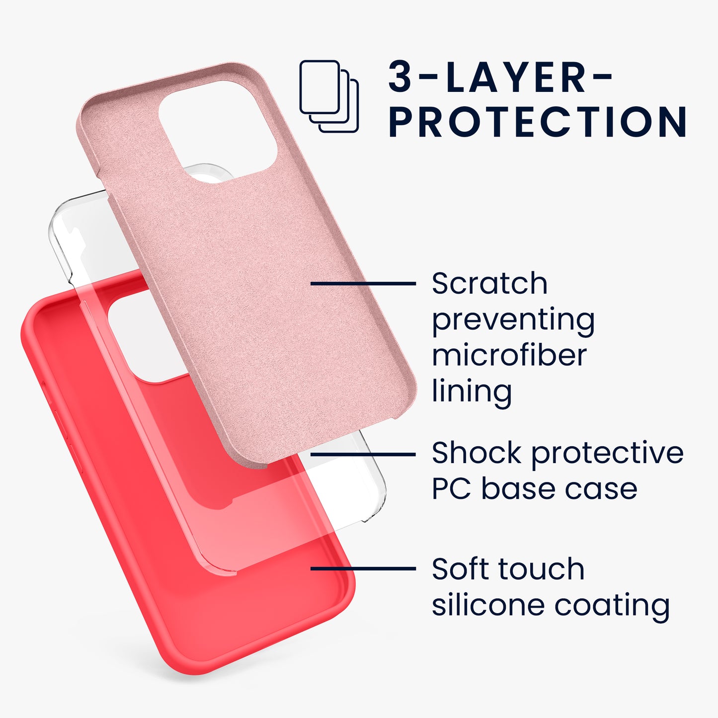 kwmobile Handyhülle für iPhone 13 Pro Case - kabelloses Laden