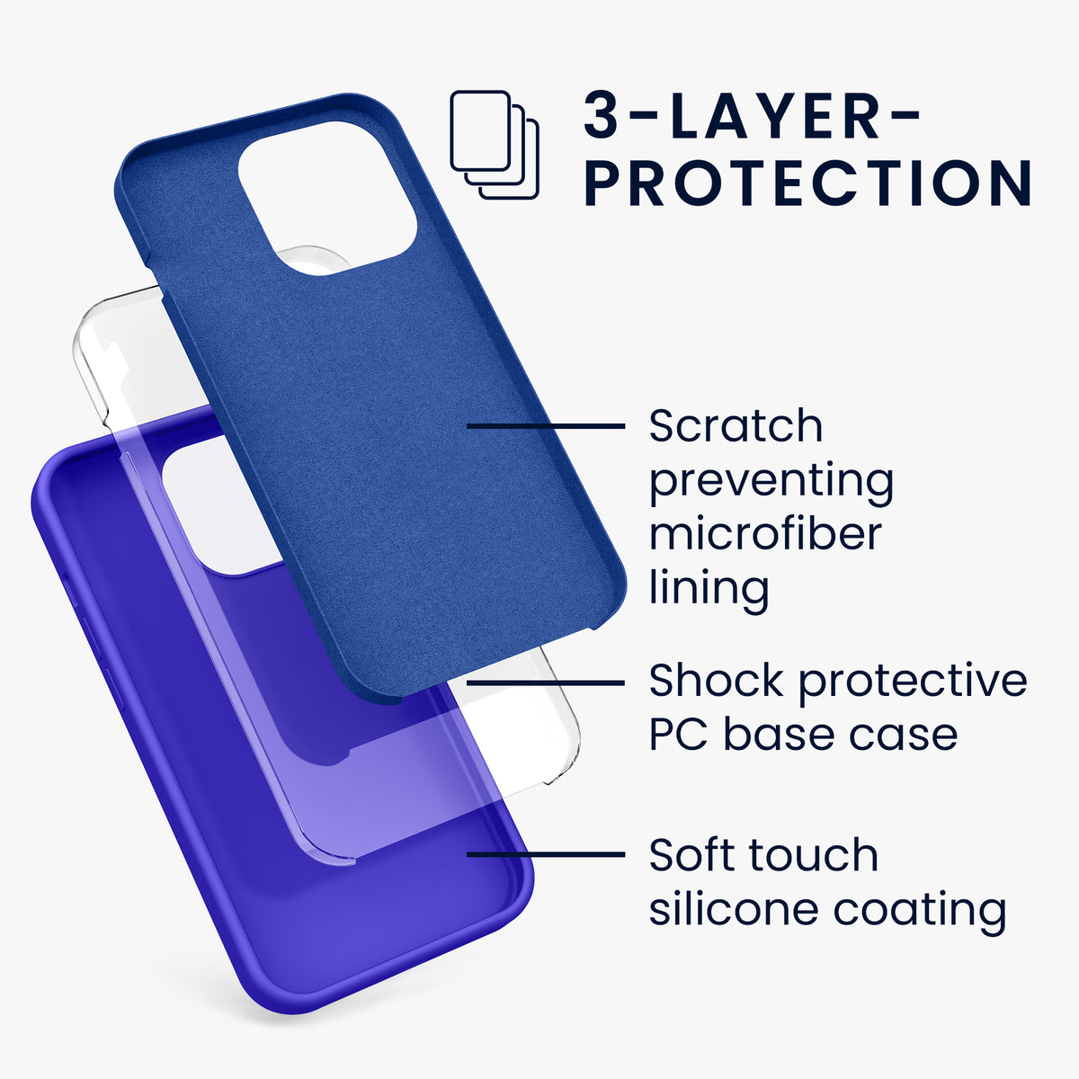 kwmobile Handyhülle für iPhone 13 Pro Case - kabelloses Laden