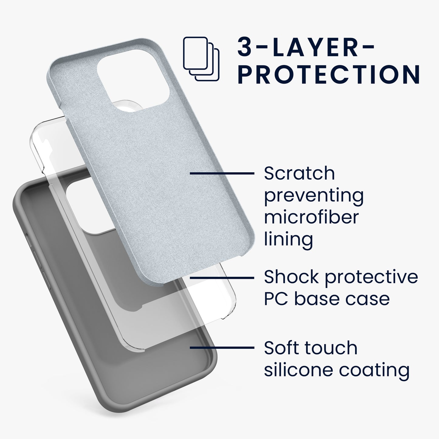 kwmobile Handyhülle für iPhone 13 Pro Case - kabelloses Laden