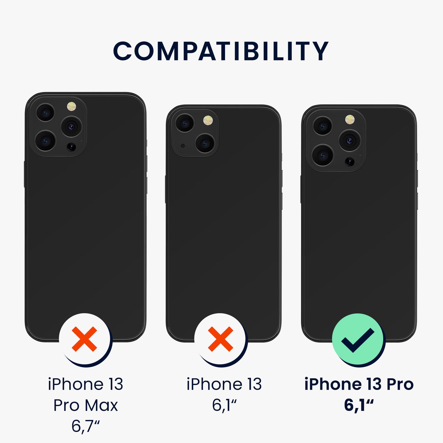 kwmobile Handyhülle für iPhone 13 Pro Case - kabelloses Laden