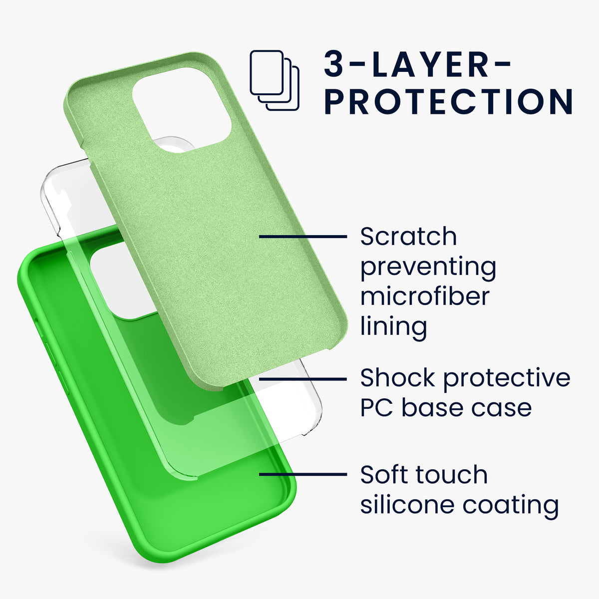 kwmobile Handyhülle für iPhone 13 Pro Case - kabelloses Laden