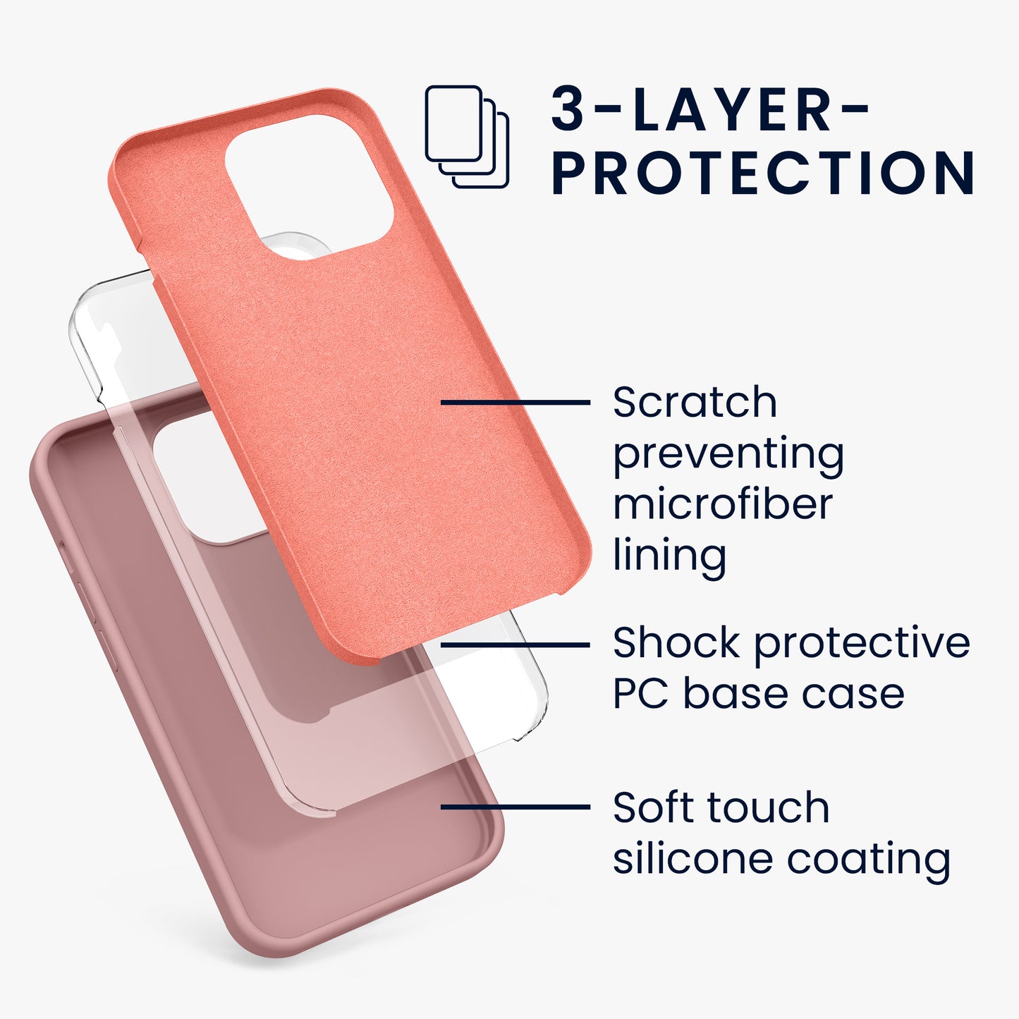kwmobile Handyhülle für iPhone 13 Pro Case - kabelloses Laden