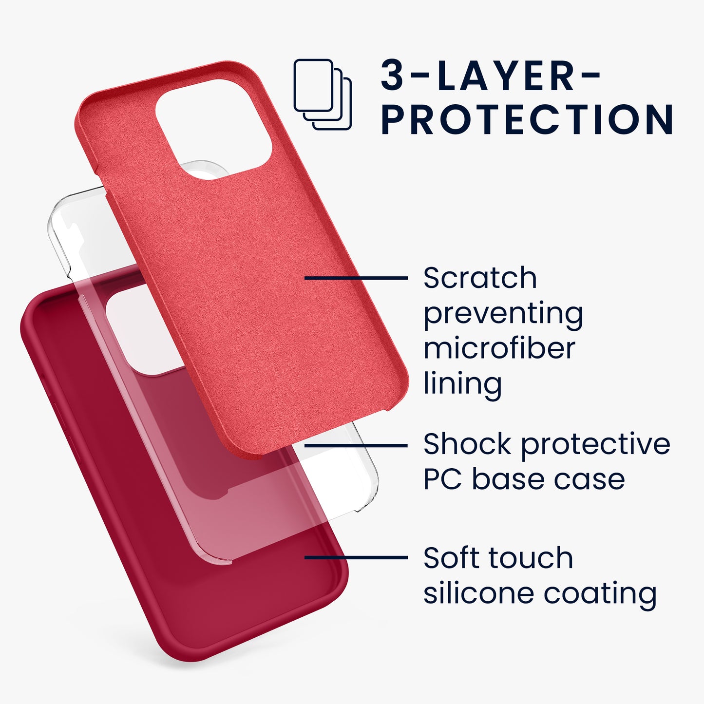 kwmobile Handyhülle für iPhone 13 Pro Case - kabelloses Laden