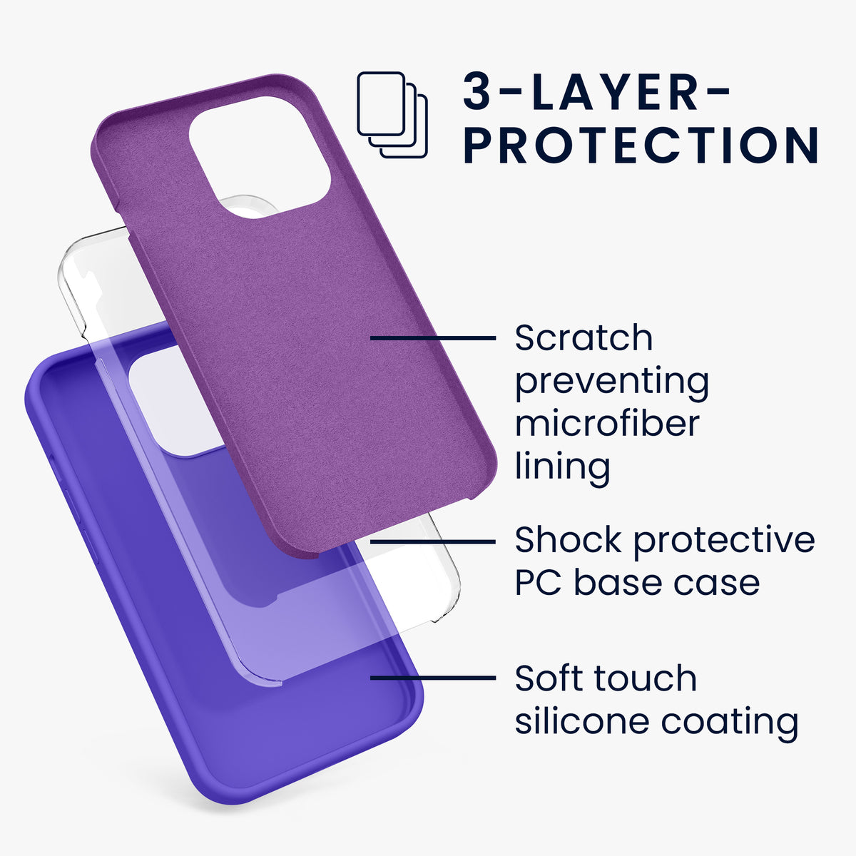 kwmobile Handyhülle für iPhone 13 Pro Case - kabelloses Laden