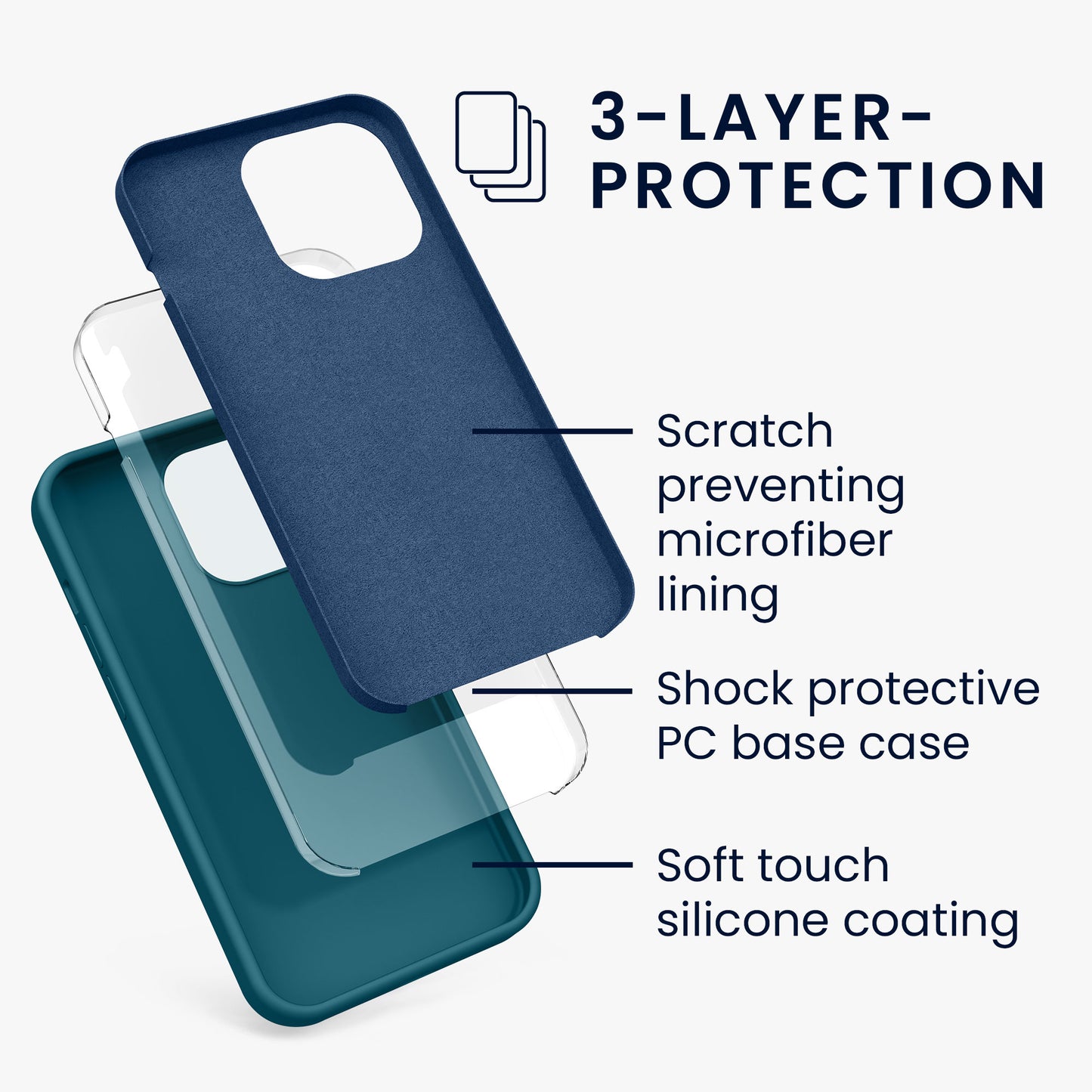 kwmobile Handyhülle für iPhone 13 Pro Case - kabelloses Laden