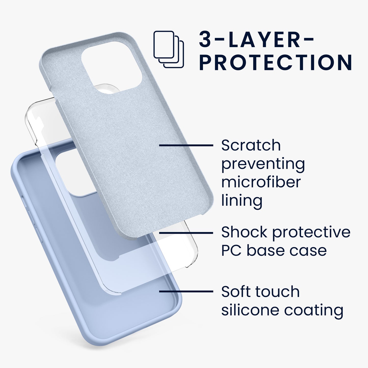 kwmobile Handyhülle für iPhone 13 Pro Case - kabelloses Laden