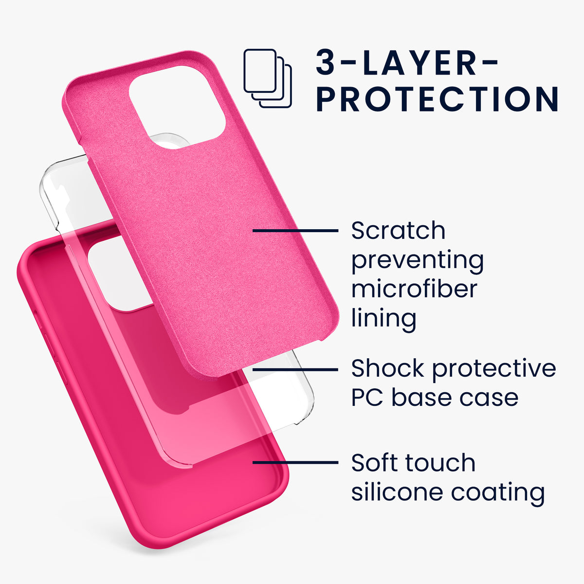kwmobile Handyhülle für iPhone 13 Pro Case - kabelloses Laden