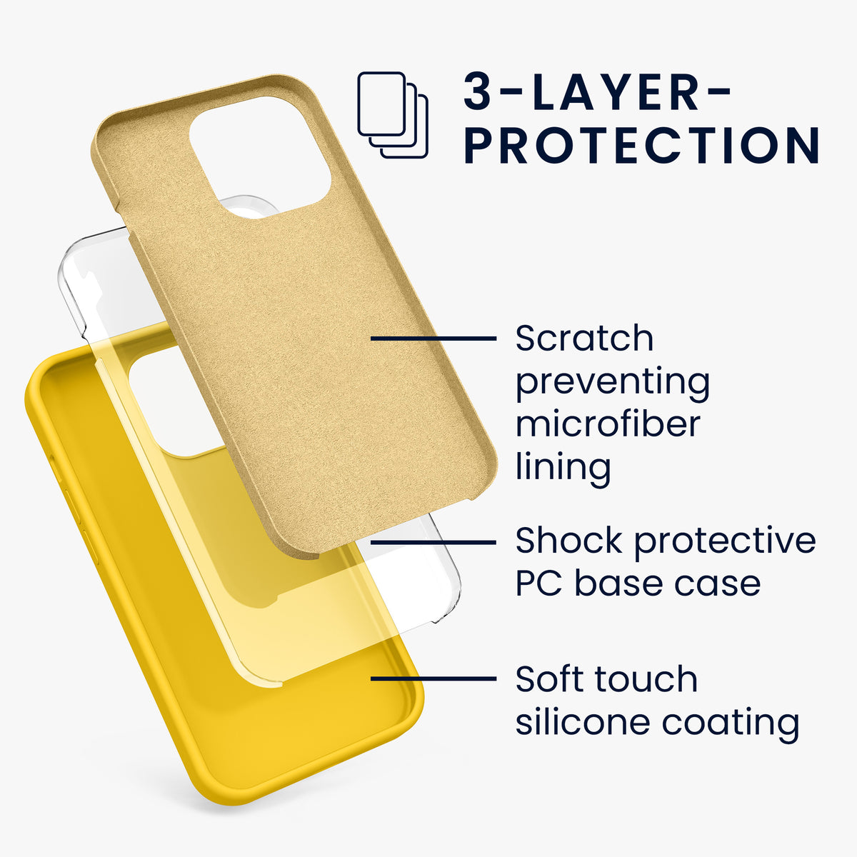kwmobile Handyhülle für iPhone 13 Pro Case - kabelloses Laden