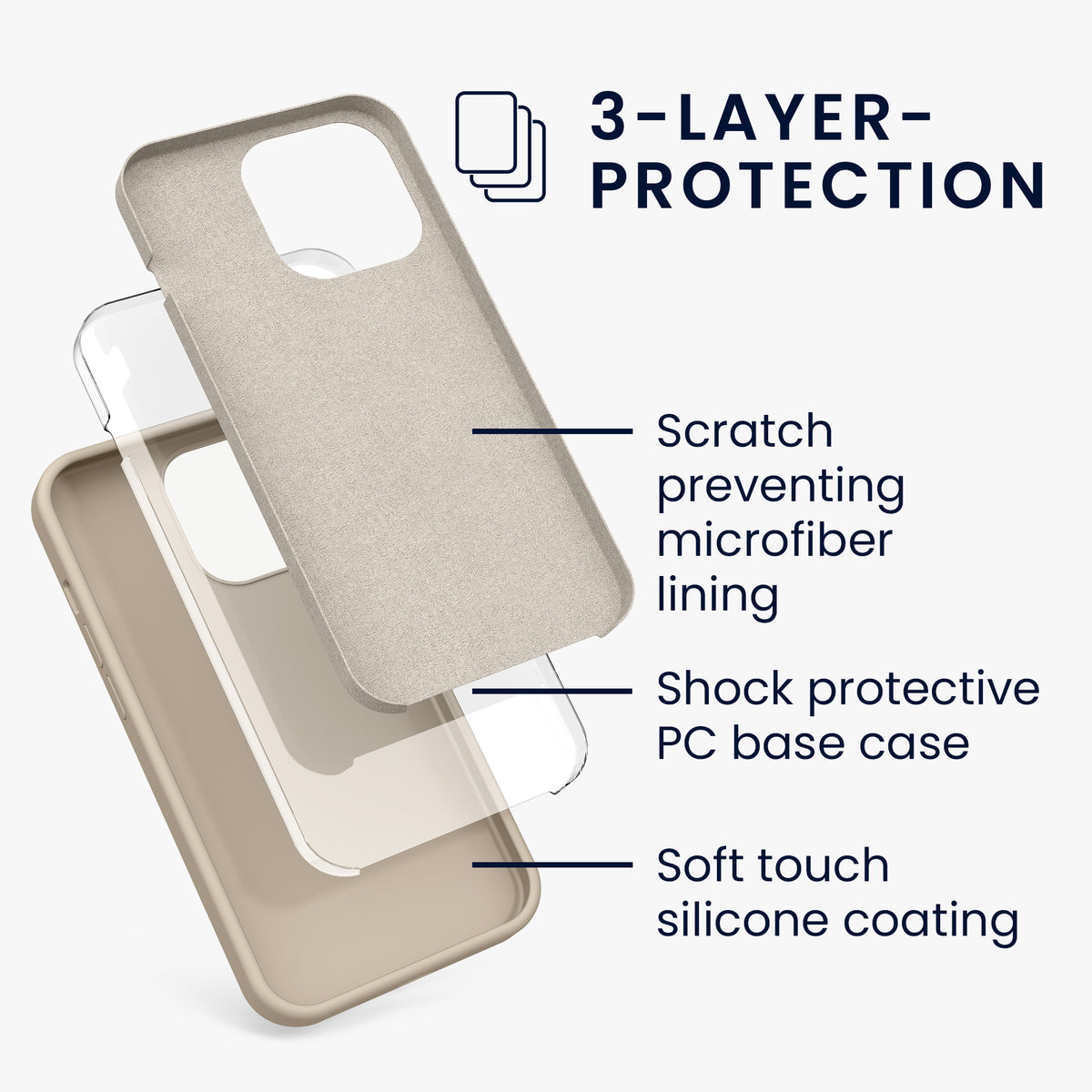 kwmobile Handyhülle für iPhone 13 Pro Case - kabelloses Laden