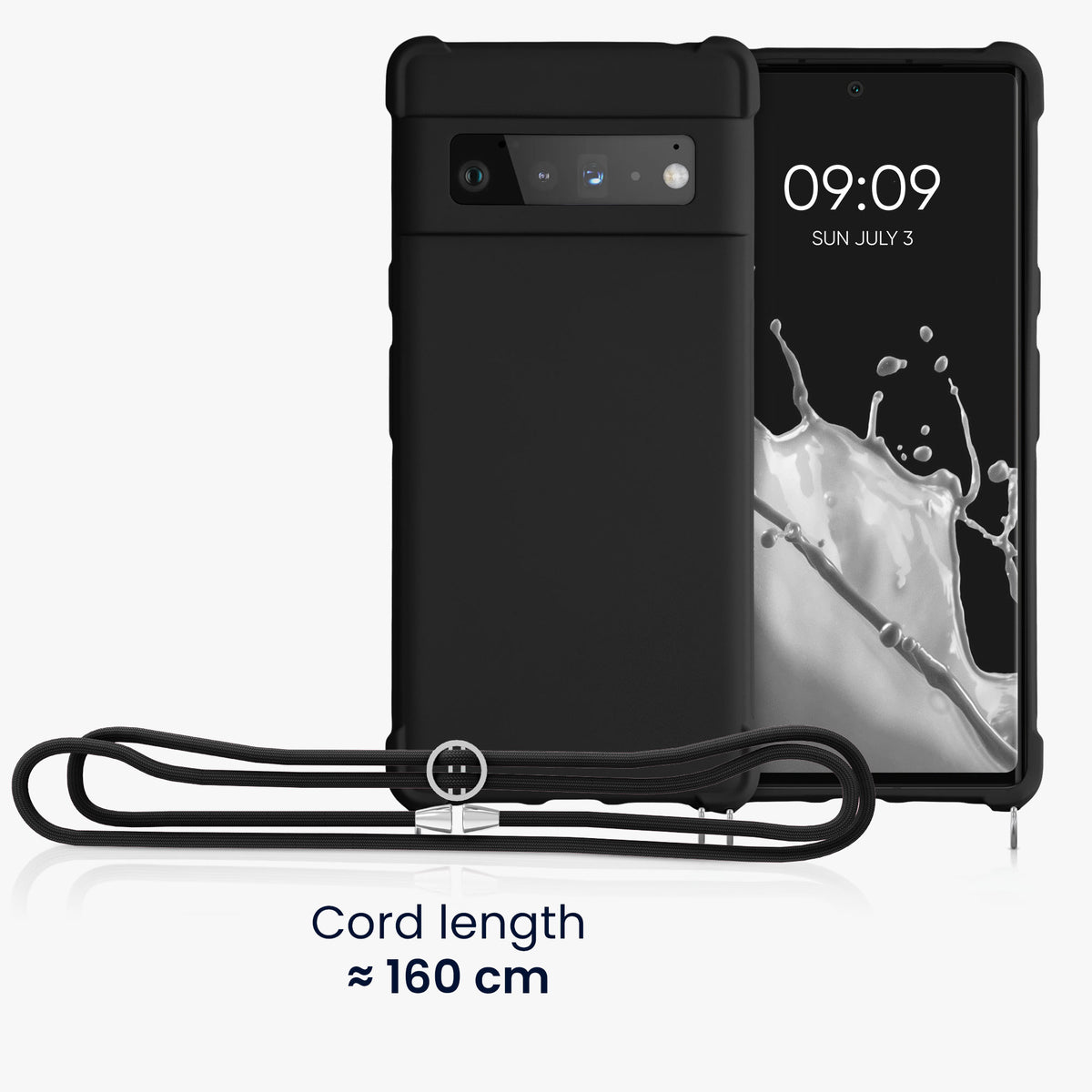 kwmobile Necklace Case kompatibel mit Google Pixel 6 Pro Hülle - Cover mit Kordel zum Umhängen - Silikon Schutzhülle