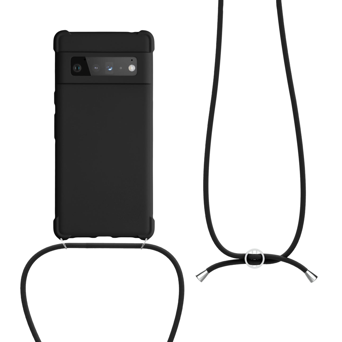 kwmobile Necklace Case kompatibel mit Google Pixel 6 Pro Hülle - Cover mit Kordel zum Umhängen - Silikon Schutzhülle