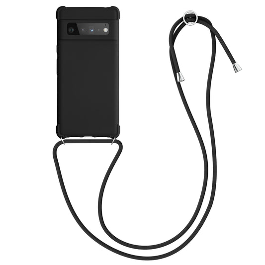 kwmobile Necklace Case kompatibel mit Google Pixel 6 Pro Hülle - Cover mit Kordel zum Umhängen - Silikon Schutzhülle