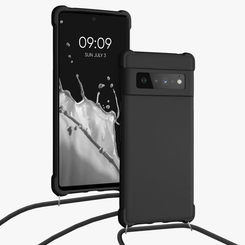 kwmobile Necklace Case kompatibel mit Google Pixel 6 Pro Hülle - Cover mit Kordel zum Umhängen - Silikon Schutzhülle