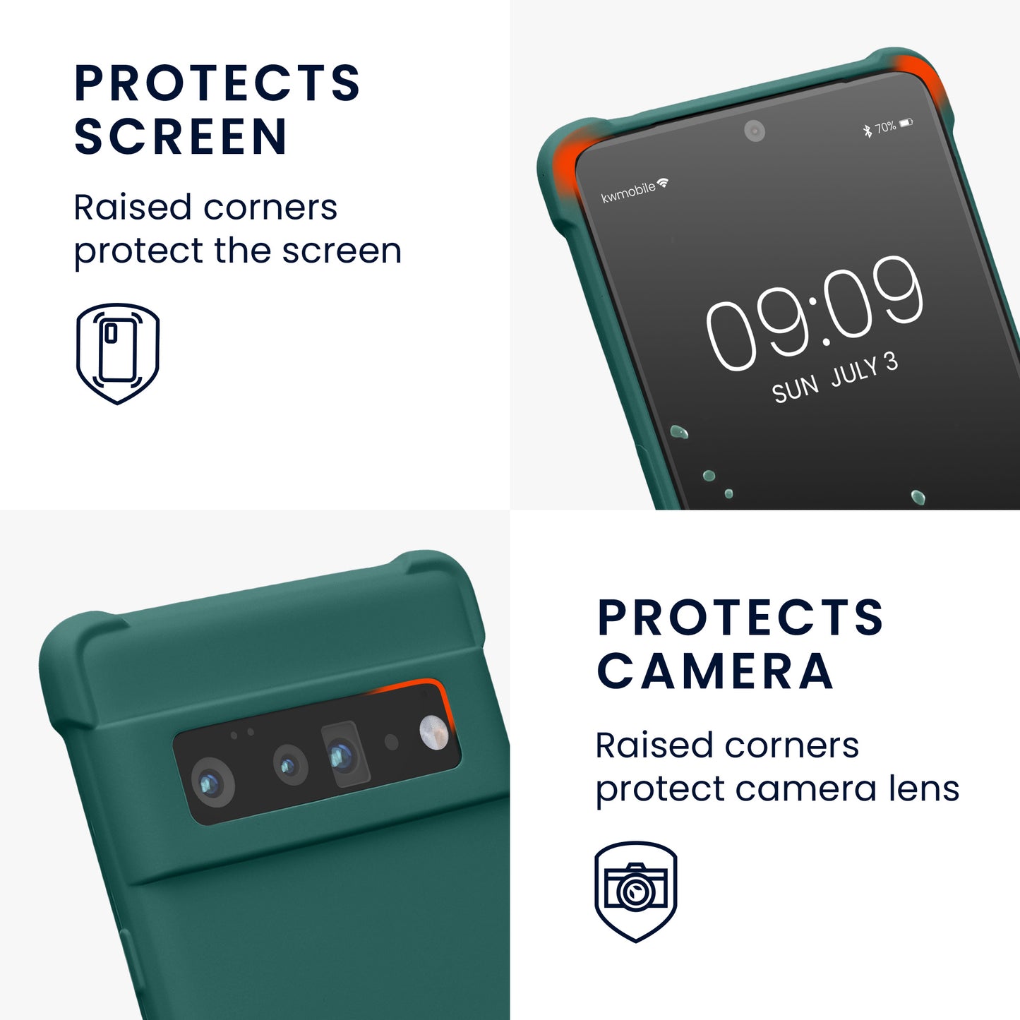 kwmobile Necklace Case kompatibel mit Google Pixel 6 Pro Hülle - Cover mit Kordel zum Umhängen - Silikon Schutzhülle