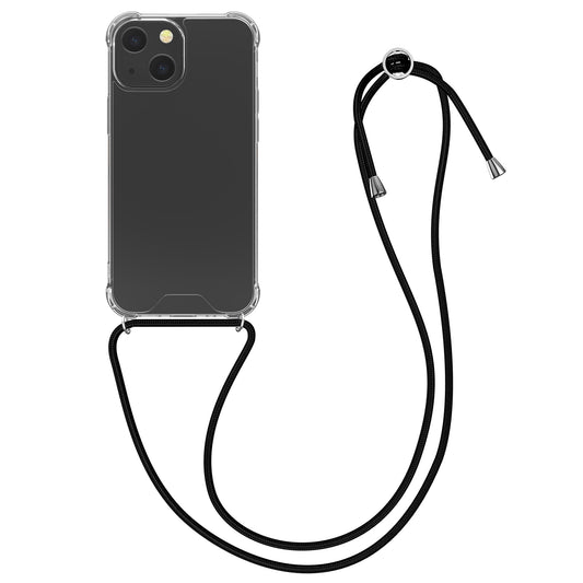 kwmobile Necklace Case kompatibel mit Apple iPhone 13 mini Hülle - Silikon Cover mit Handykette - Band Handyhülle Transparent