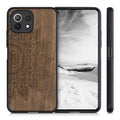 Holz Hardcase mit TPU Bumper für Xiaomi 11 Lite (5G) NE / Mi 11 Lite (5G) Aufgehende Sonne