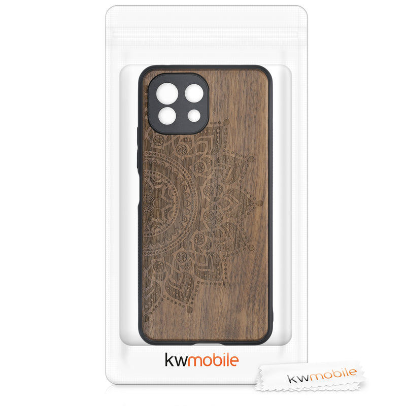 Holz Hardcase mit TPU Bumper für Xiaomi 11 Lite (5G) NE / Mi 11 Lite (5G) Aufgehende Sonne