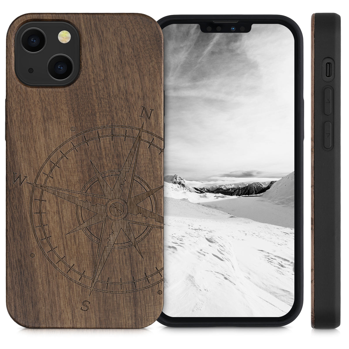 kwmobile Handyhülle für Apple iPhone 13 - Case mit TPU Bumper - Stoßfestes Hardcase - Schutzhülle Cover