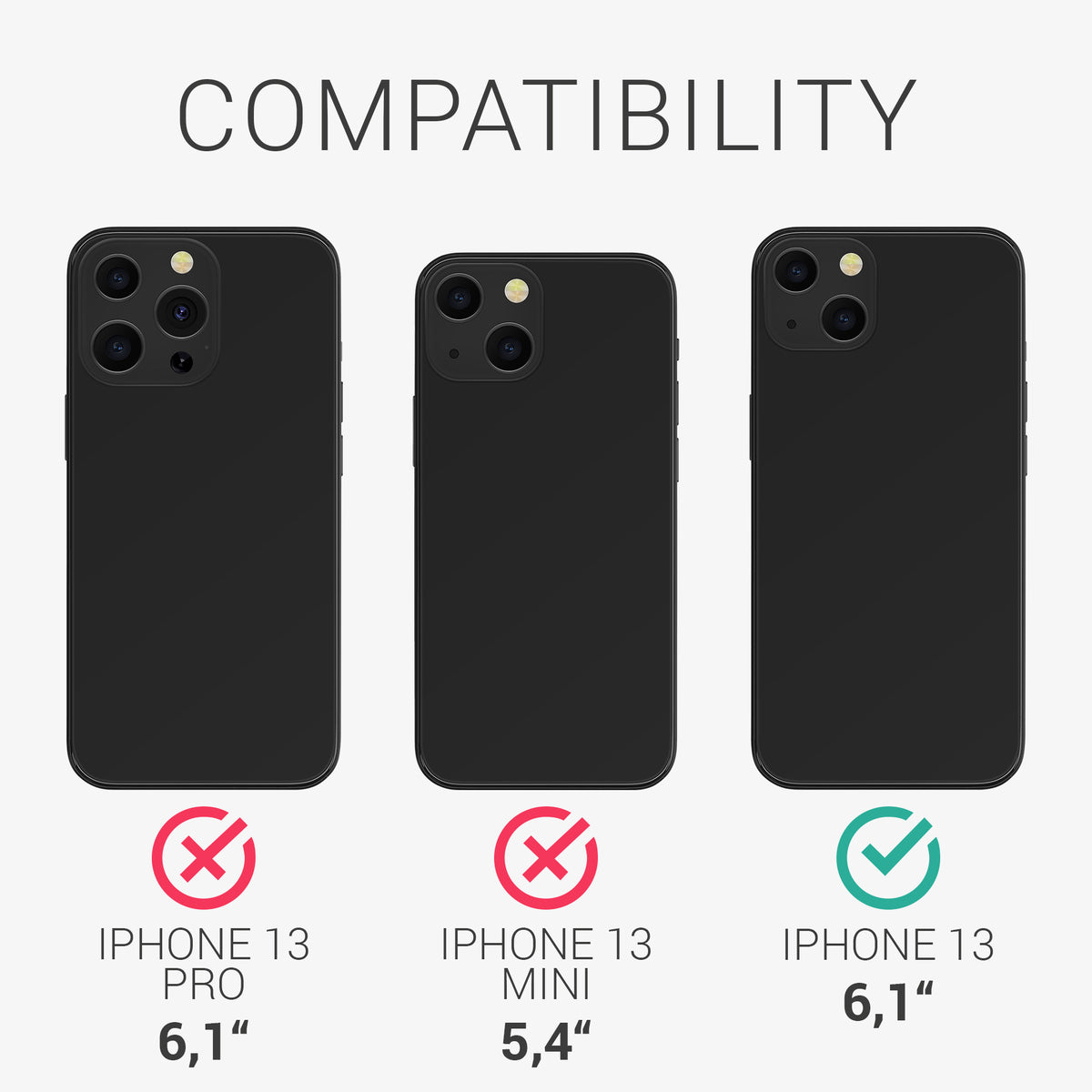 kwmobile Handyhülle für Apple iPhone 13 - Case mit TPU Bumper - Stoßfestes Hardcase - Schutzhülle Cover