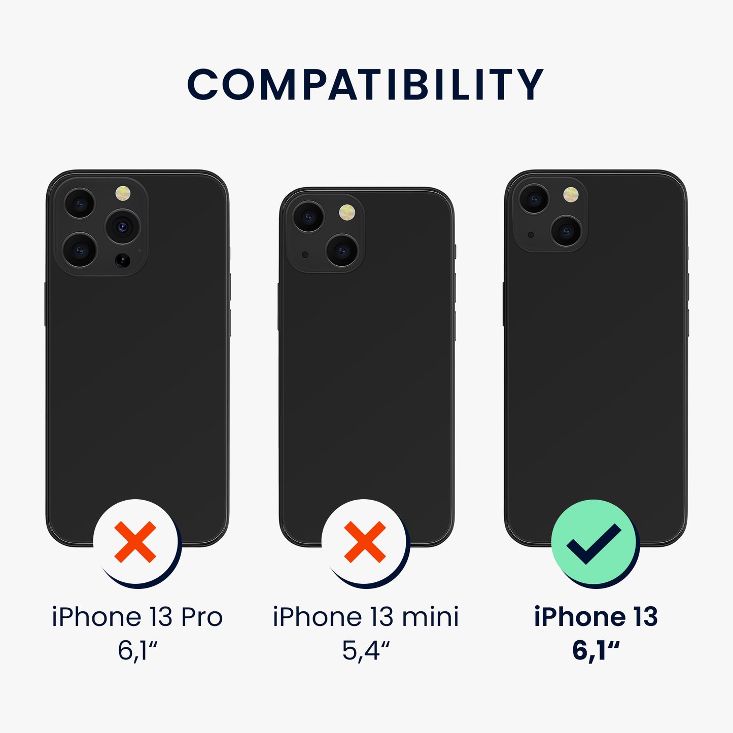 kwmobile Handyhülle für Apple iPhone 13 - Case mit TPU Bumper - Stoßfestes Hardcase - Schutzhülle Cover