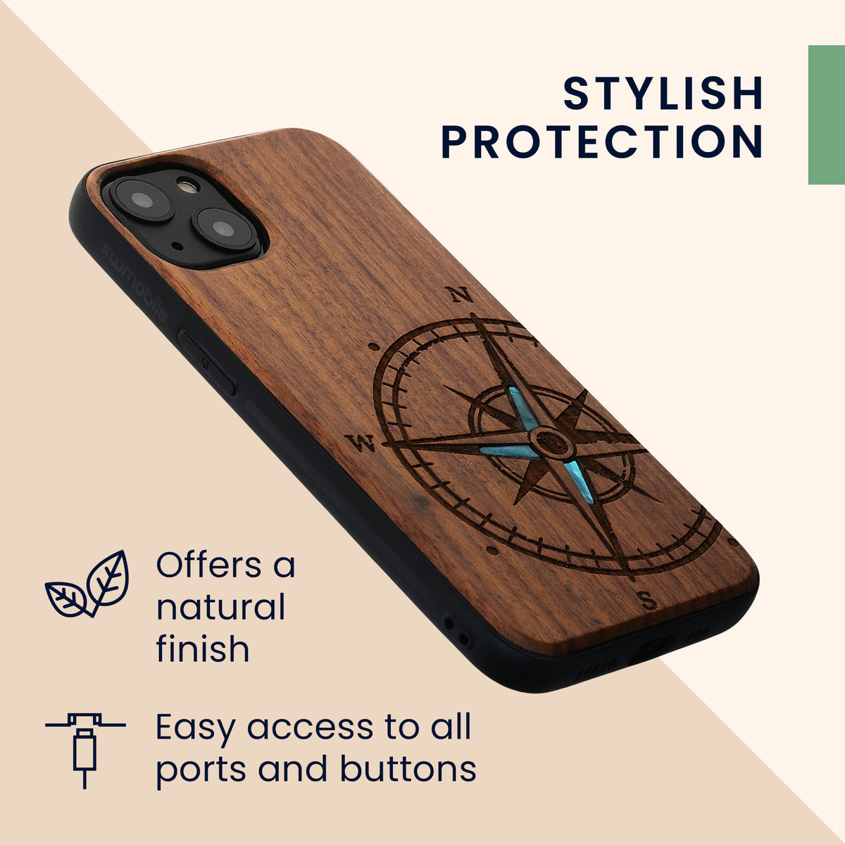 kwmobile Handyhülle für Apple iPhone 13 - Case mit TPU Bumper - Stoßfestes Hardcase - Schutzhülle Cover