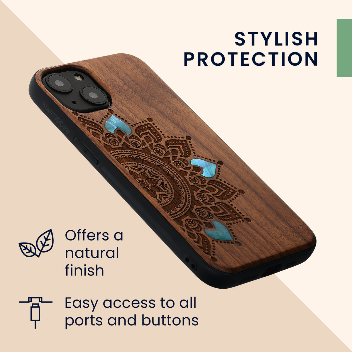 kwmobile Handyhülle für Apple iPhone 13 - Case mit TPU Bumper - Stoßfestes Hardcase - Schutzhülle Cover