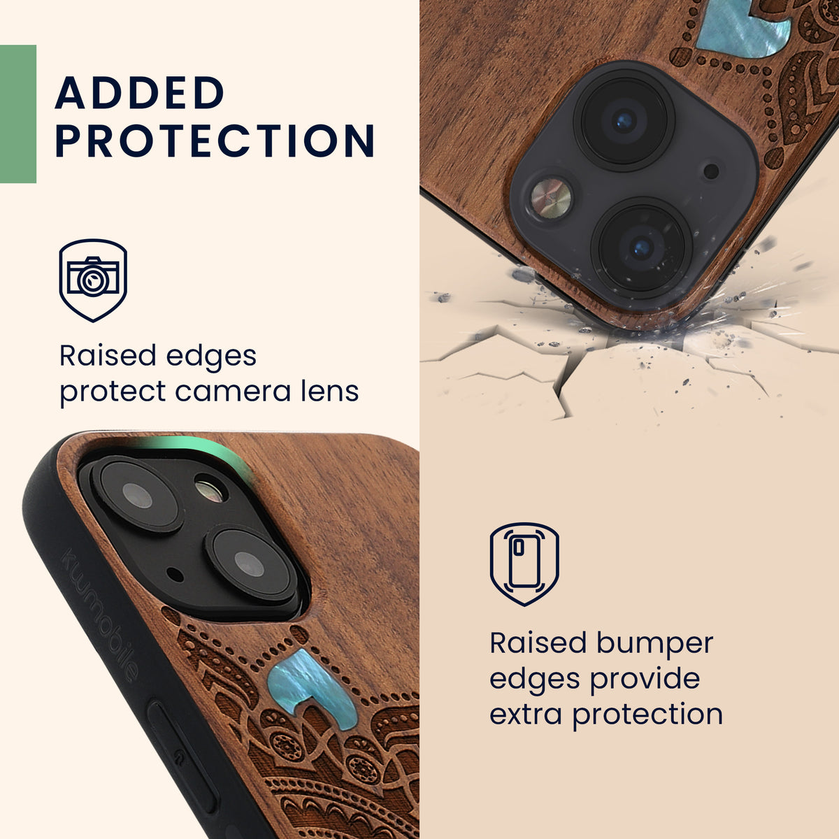 kwmobile Handyhülle für Apple iPhone 13 - Case mit TPU Bumper - Stoßfestes Hardcase - Schutzhülle Cover