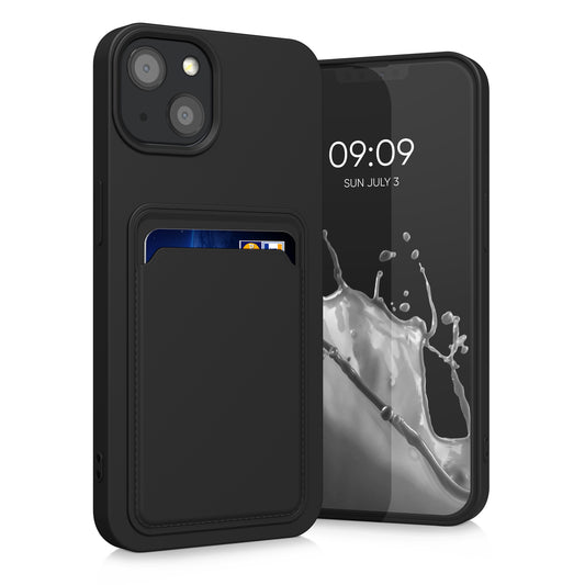 kwmobile Handyhülle für Apple iPhone 13 Hülle mit Kartenfach - Schutzhülle Cover