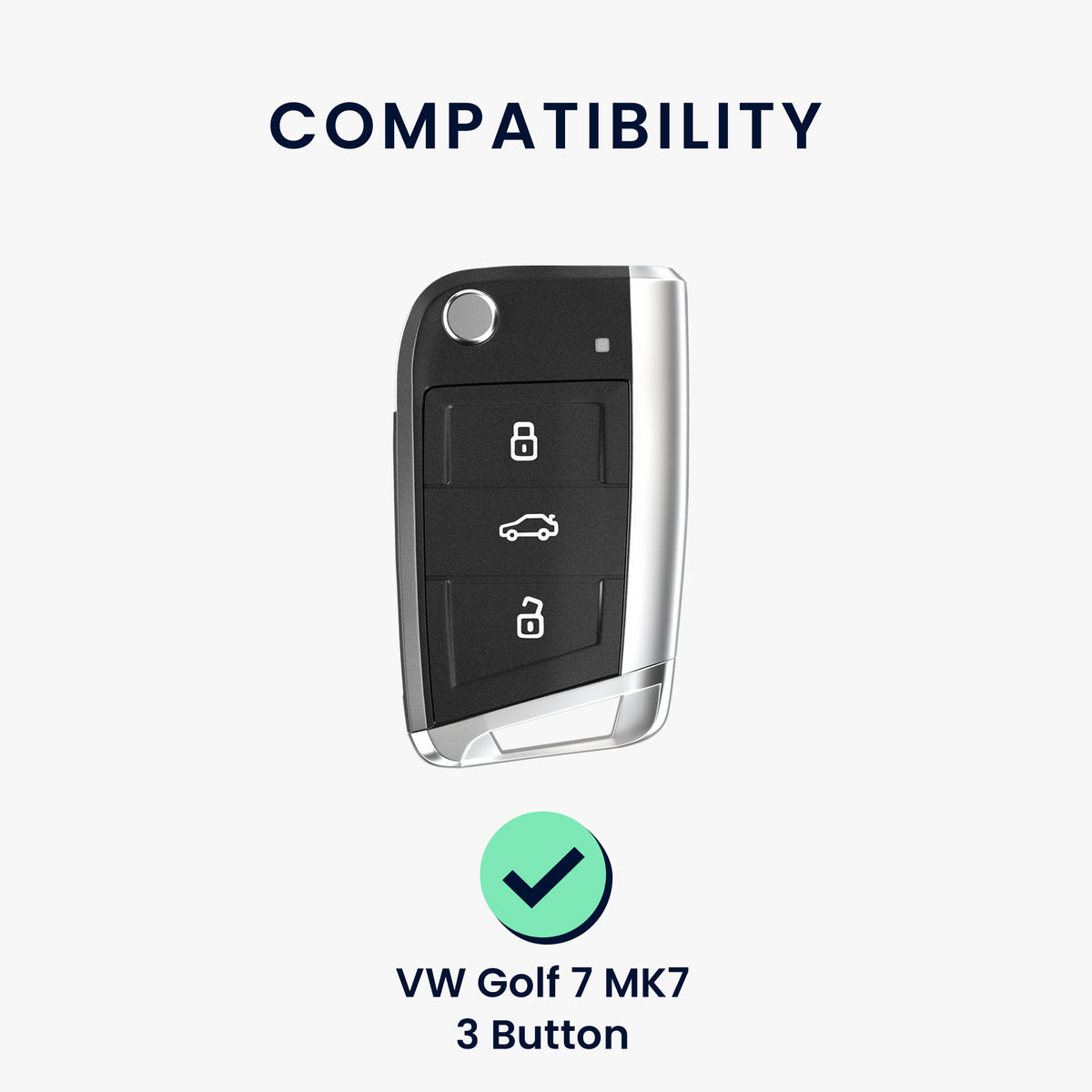 VW Golf 7 MK7 3-Tasten Autoschlüssel Silikon Schlüsselhülle