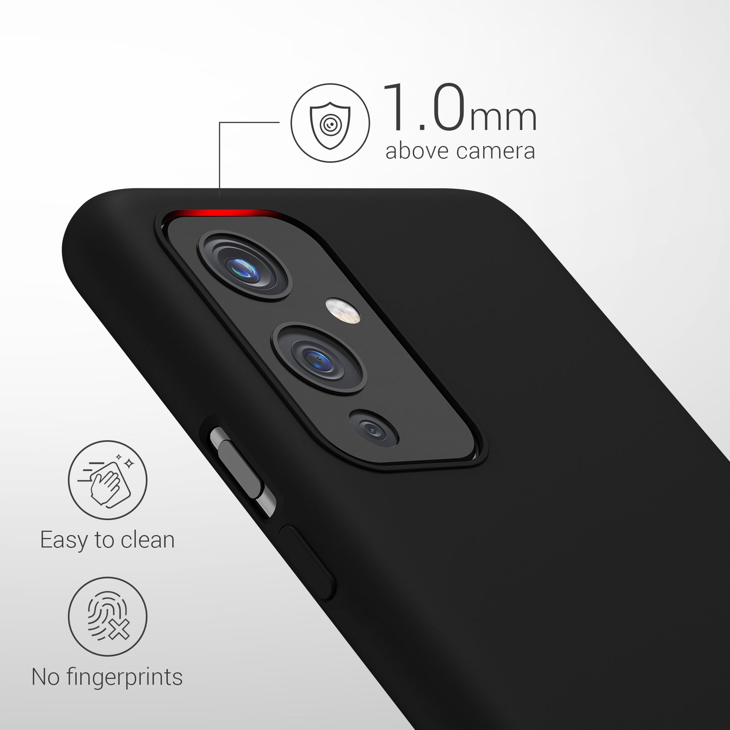 kwmobile Handyhülle für OnePlus 9 (EU/NA Version) Hülle - Case Silikon - Kabelloses Laden - Schutzhülle Cover