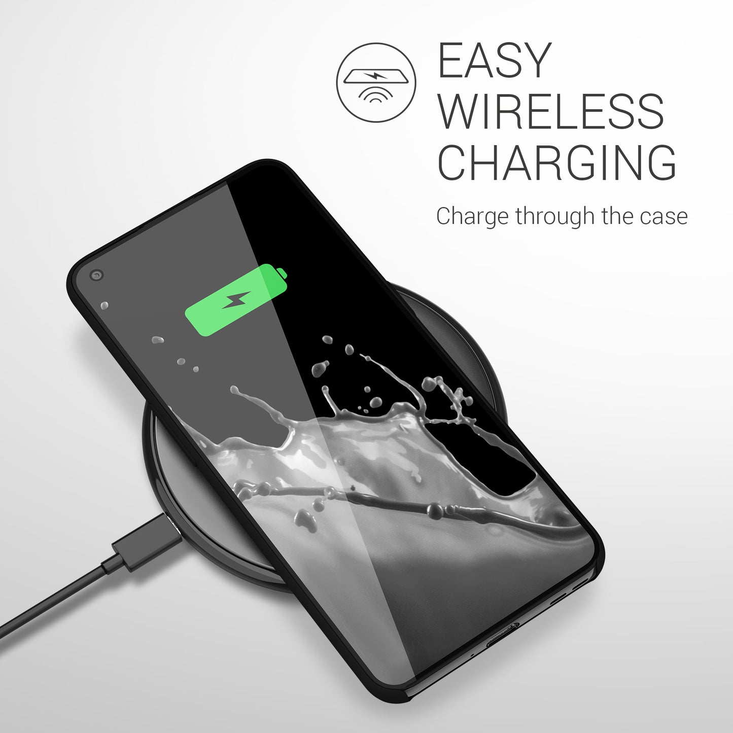 kwmobile Handyhülle für OnePlus 9 (EU/NA Version) Hülle - Case Silikon - Kabelloses Laden - Schutzhülle Cover