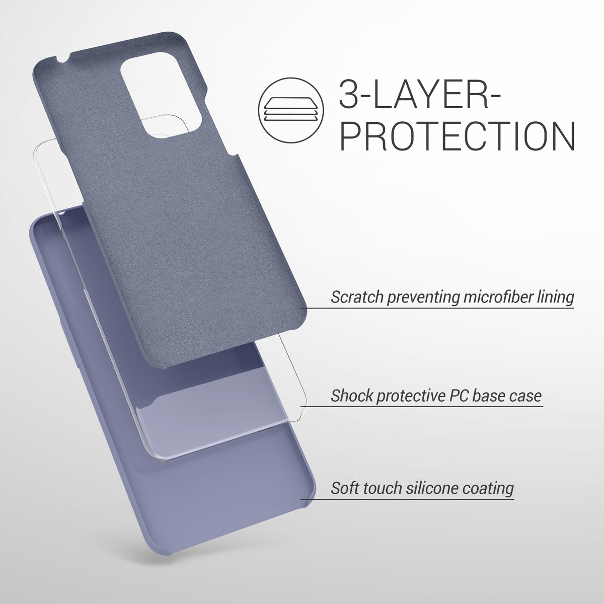 kwmobile Handyhülle für OnePlus 9 (EU/NA Version) Hülle - Case Silikon - Kabelloses Laden - Schutzhülle Cover