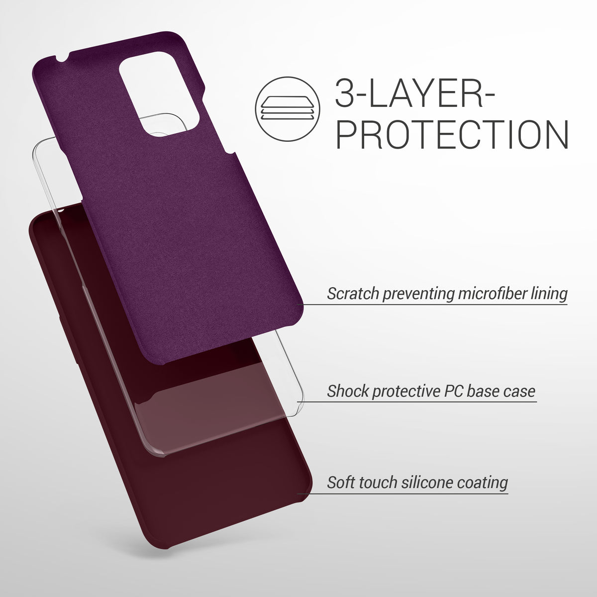 kwmobile Handyhülle für OnePlus 9 (EU/NA Version) Hülle - Case Silikon - Kabelloses Laden - Schutzhülle Cover