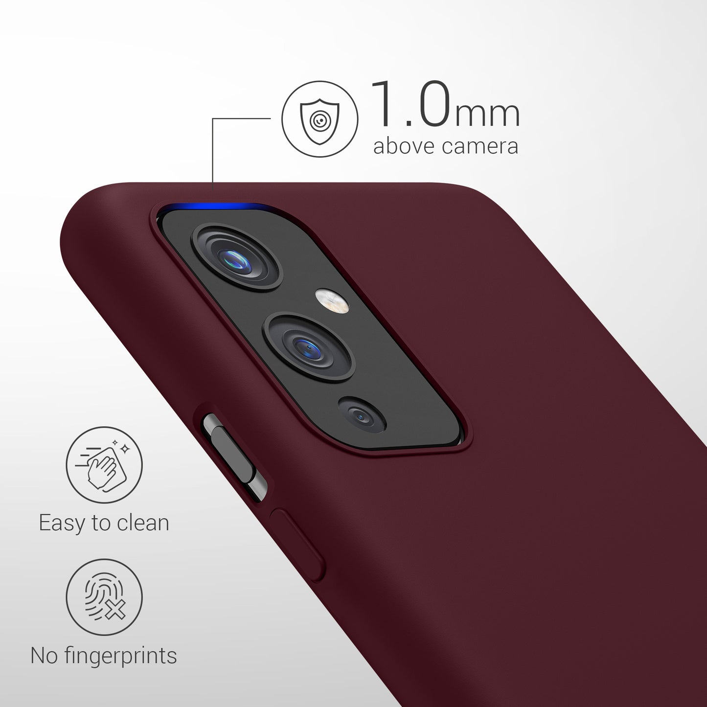 kwmobile Handyhülle für OnePlus 9 (EU/NA Version) Hülle - Case Silikon - Kabelloses Laden - Schutzhülle Cover