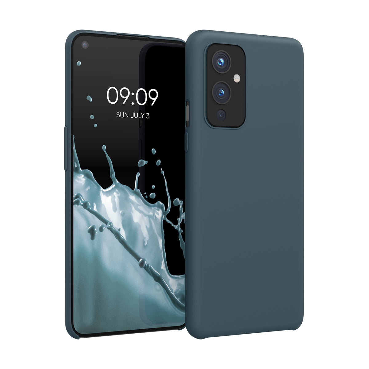 kwmobile Handyhülle für OnePlus 9 (EU/NA Version) Hülle - Case Silikon - Kabelloses Laden - Schutzhülle Cover