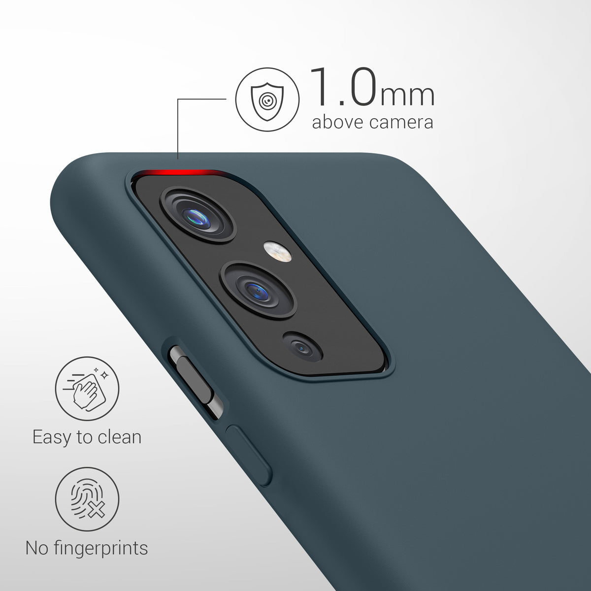 kwmobile Handyhülle für OnePlus 9 (EU/NA Version) Hülle - Case Silikon - Kabelloses Laden - Schutzhülle Cover