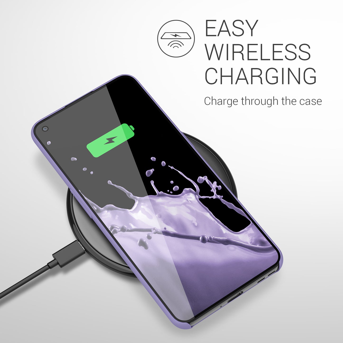 kwmobile Handyhülle für OnePlus 9 (EU/NA Version) Hülle - Case Silikon - Kabelloses Laden - Schutzhülle Cover