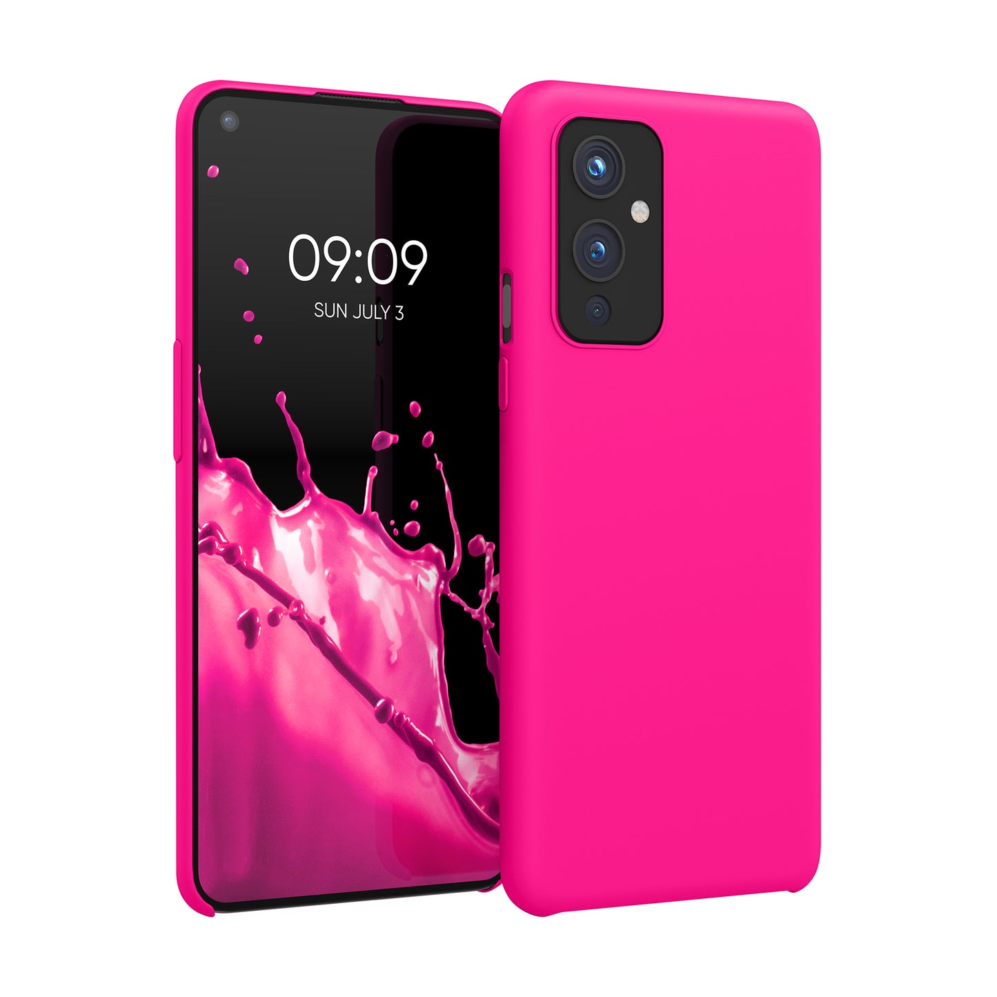 kwmobile Handyhülle für OnePlus 9 (EU/NA Version) Hülle - Case Silikon - Kabelloses Laden - Schutzhülle Cover