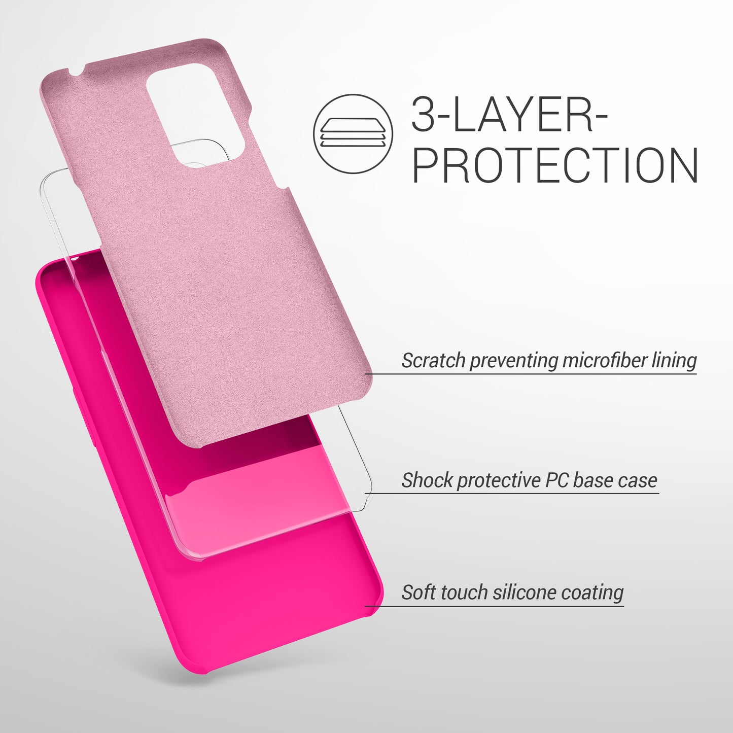 kwmobile Handyhülle für OnePlus 9 (EU/NA Version) Hülle - Case Silikon - Kabelloses Laden - Schutzhülle Cover