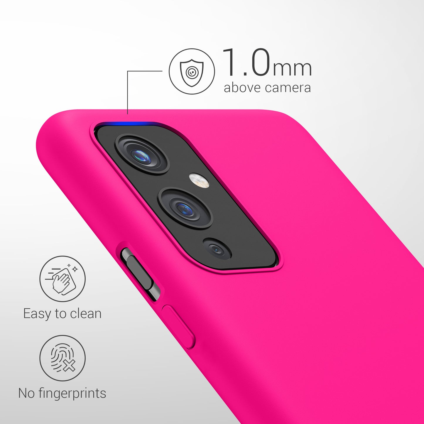 kwmobile Handyhülle für OnePlus 9 (EU/NA Version) Hülle - Case Silikon - Kabelloses Laden - Schutzhülle Cover