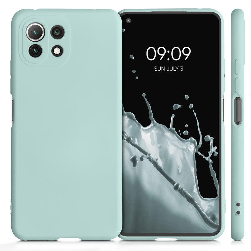 Slim Gummierte Silikon Hülle für Xiaomi 11 Lite (5G) NE / Mi 11 Lite (5G) in Cool Mint