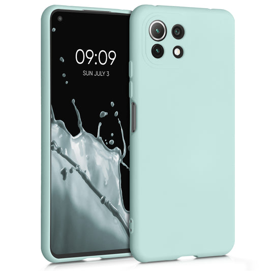 Slim Gummierte Silikon Hülle für Xiaomi 11 Lite (5G) NE / Mi 11 Lite (5G) in Cool Mint