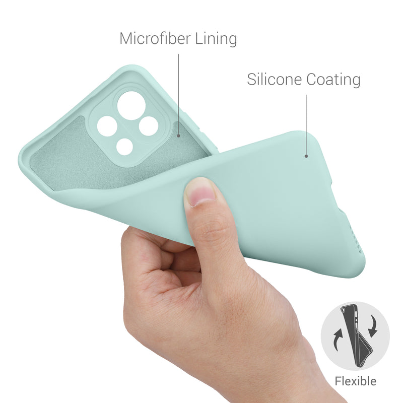 Slim Gummierte Silikon Hülle für Xiaomi 11 Lite (5G) NE / Mi 11 Lite (5G) in Cool Mint