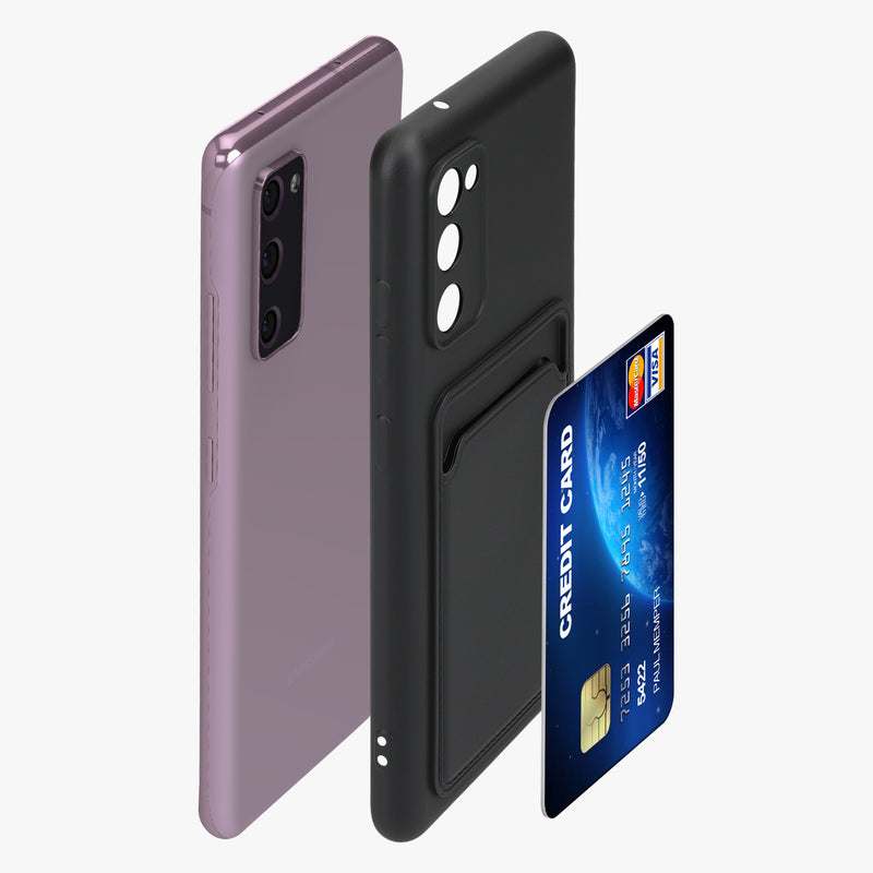 kwmobile Handyhülle für Samsung Galaxy S20 FE Hülle mit Kartenfach - Schutzhülle Cover