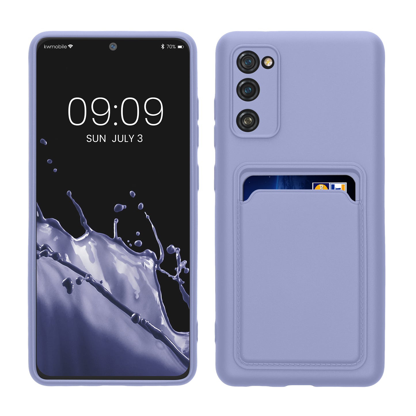 kwmobile Handyhülle für Samsung Galaxy S20 FE Hülle mit Kartenfach - Schutzhülle Cover