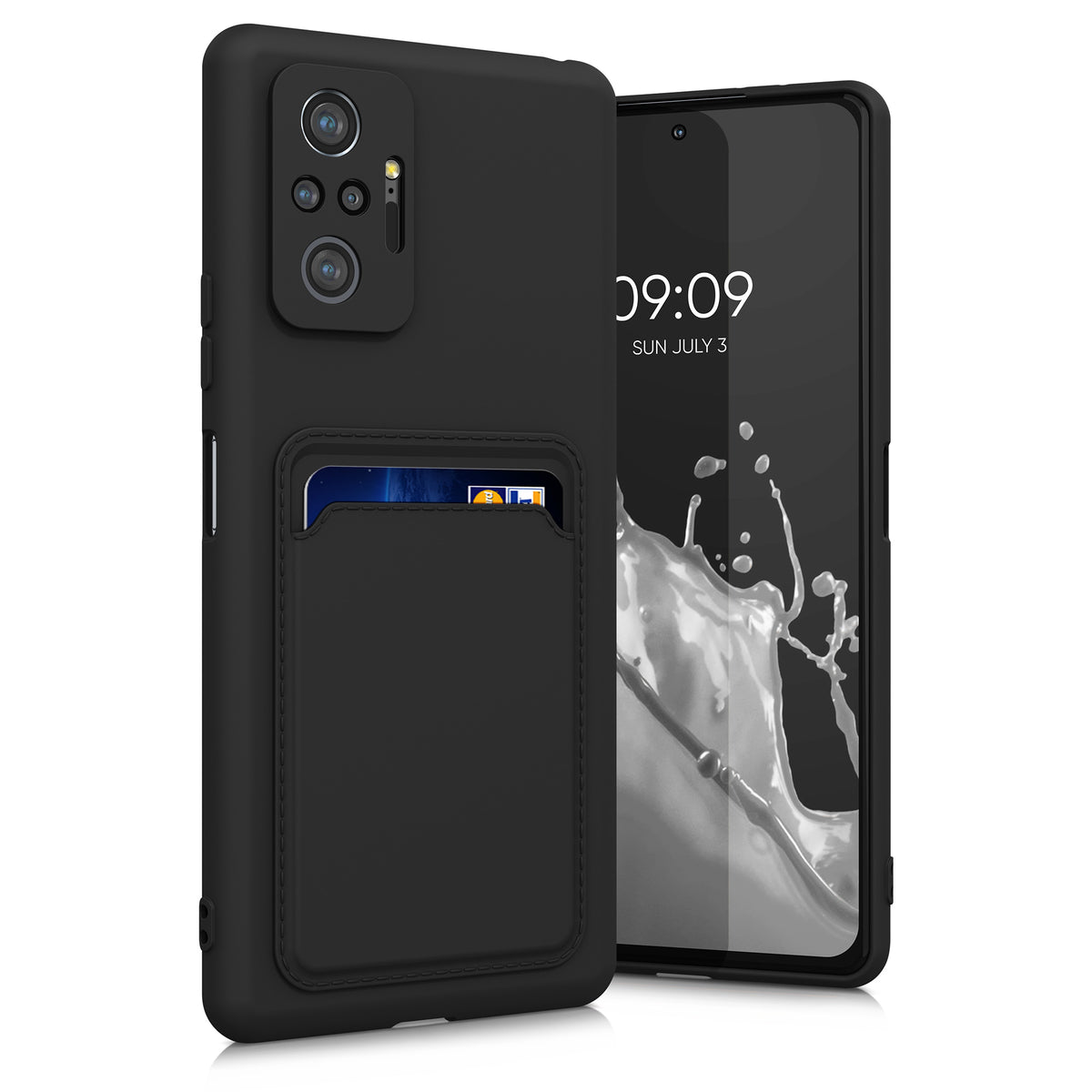 kwmobile Handyhülle für Xiaomi Redmi Note 10 Pro Hülle mit Kartenfach Cover Kabelloses Laden Schutzhülle