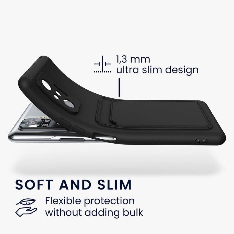 kwmobile Handyhülle für Xiaomi Redmi Note 10 Pro Hülle mit Kartenfach Cover Kabelloses Laden Schutzhülle