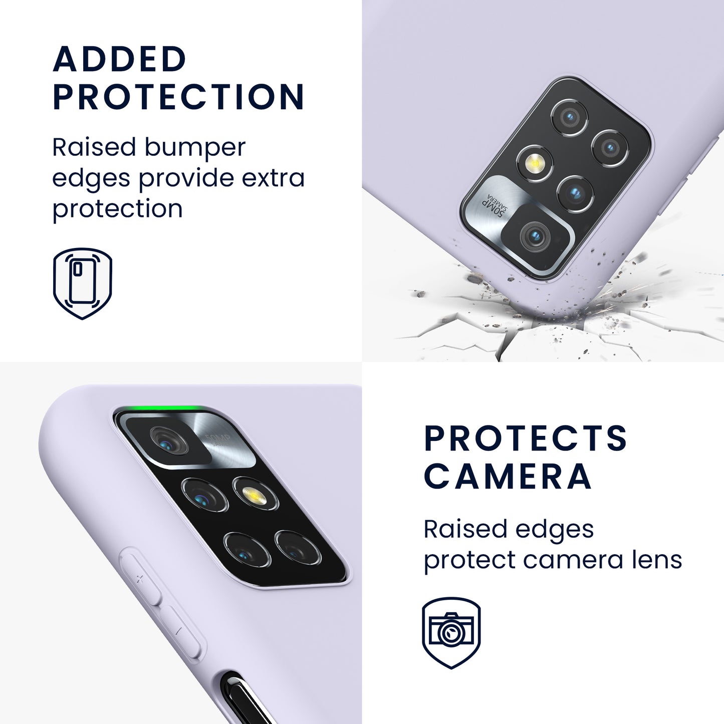 kwmobile Handyhülle für Xiaomi Redmi 10 (2021 / 2022) Hülle - Kabelloses Laden - Schutzhülle Cover