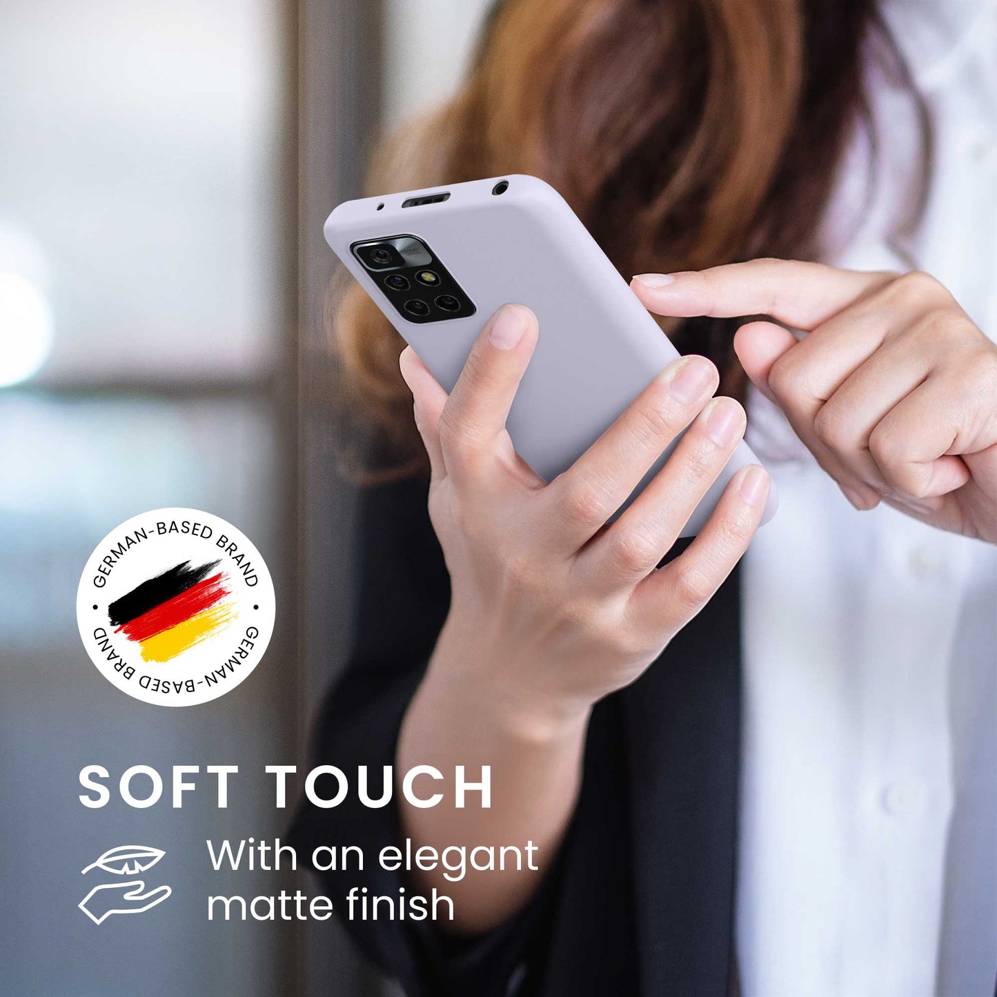 kwmobile Handyhülle für Xiaomi Redmi 10 (2021 / 2022) Hülle - Kabelloses Laden - Schutzhülle Cover